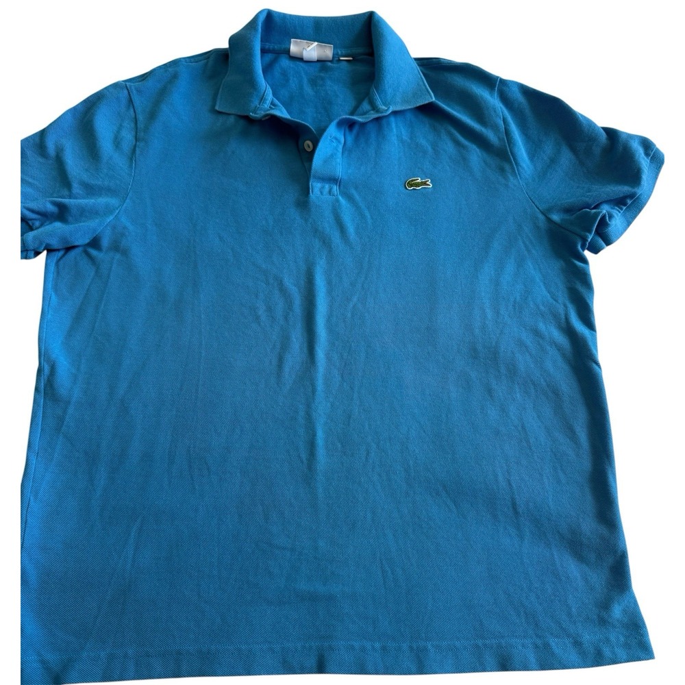 Lacoste Polo Shirt Mens 2XL Royal Blue Slim Fit Short Sleeve Cotton